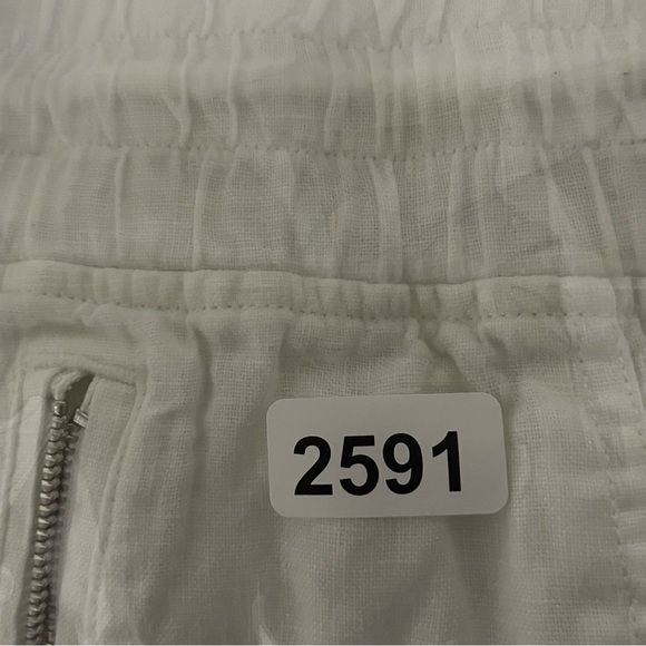 Athleta Cabo 100% linen joggers white 22591 - Picture 16 of 16